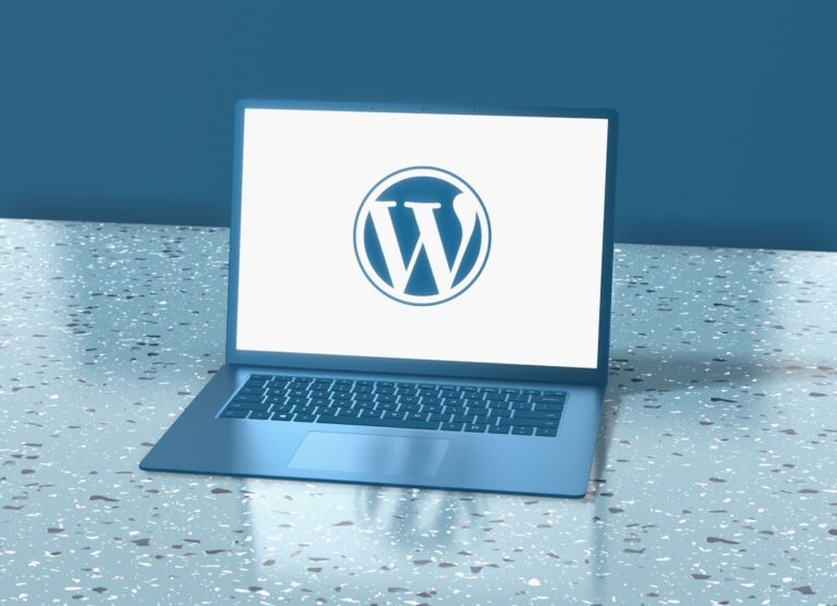 WordPress website on a laptop representing a modern plugin stack for SEO security backups and performance