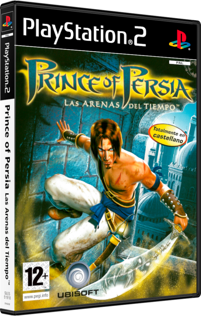 a video game case with a man holding a sword