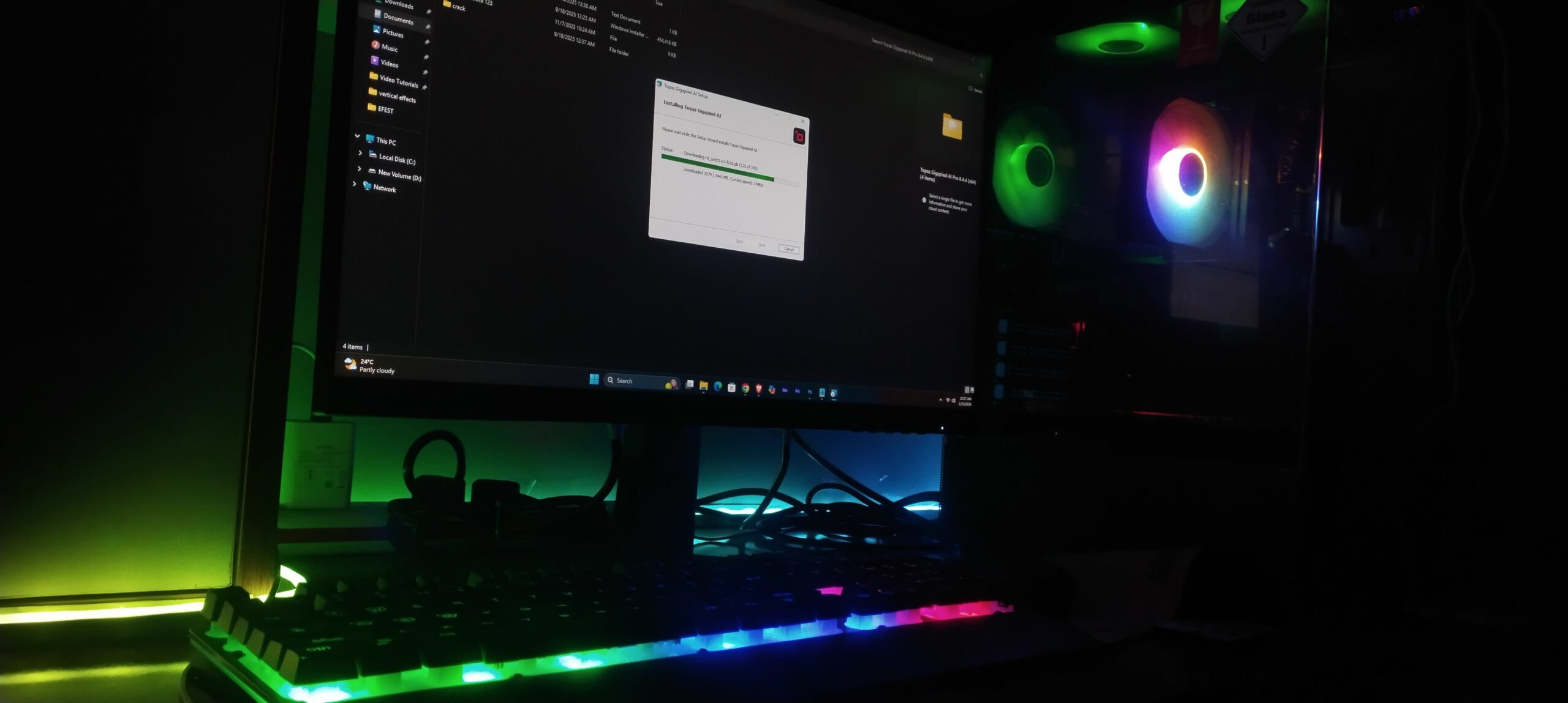 Modern 2026 RGB gaming PC setup for console versus PC comparison
