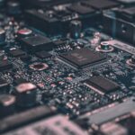Modern computer motherboard and processor hardware illustrating an AI PC with dedicated acceleration