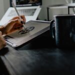 Digital illustration workspace representing AI image, writing and creative tools