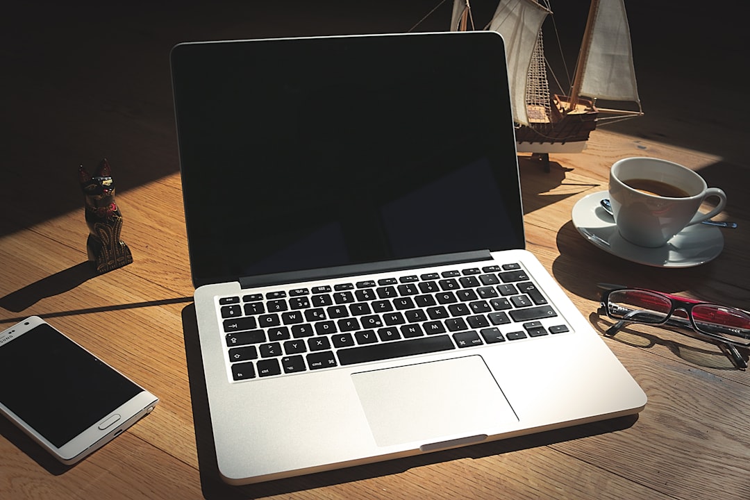 Laptop on a clean desk during Windows maintenance and storage cleanup