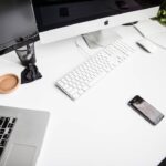 Desktop workspace representing live chat and help desk support tools