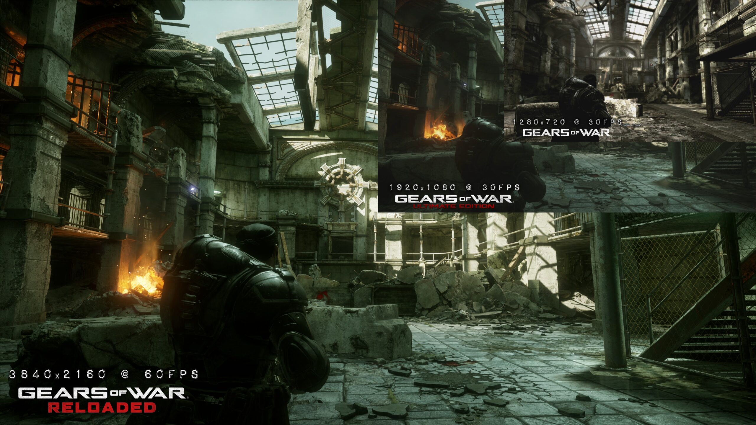 Gears of War Reloaded 4K performance comparison on modern Xbox hardware