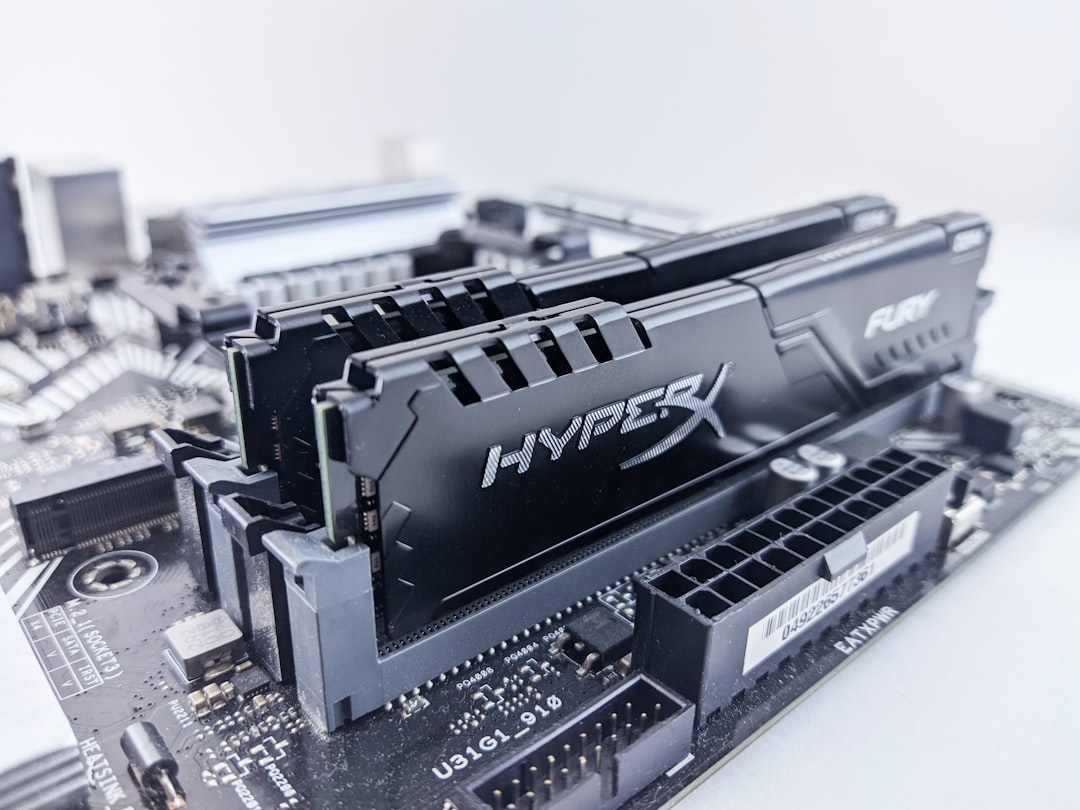 Close-up computer components used for PC upgrade decisions