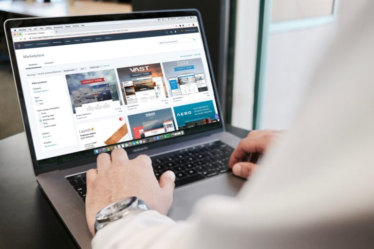 Business professional reviewing product research and supplier sourcing on a laptop