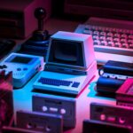 Retro gaming computer and controller setup
