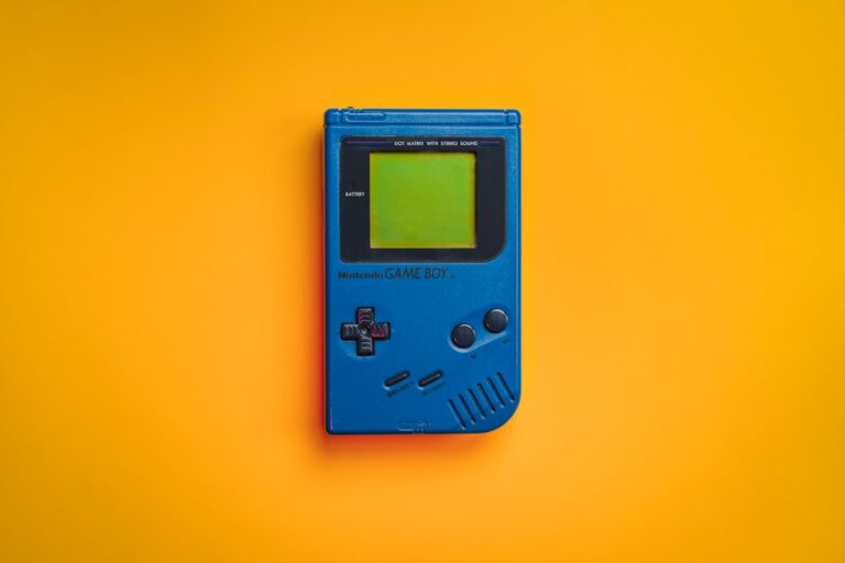 Classic handheld game console representing portable retro gaming
