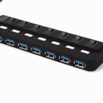 USB hub as an inexpensive computer accessory for adding more ports to a PC