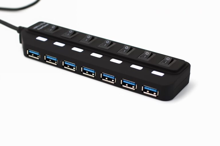USB hub as an inexpensive computer accessory for adding more ports to a PC